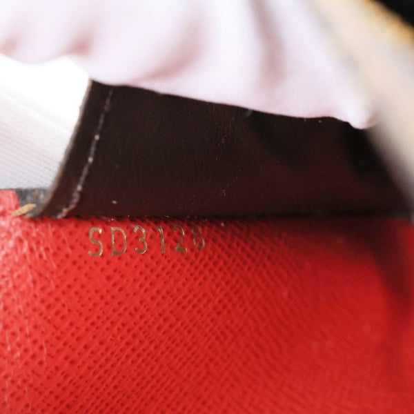 LOUIS VUITTON Josephine Damier Ebene Wallet Brown