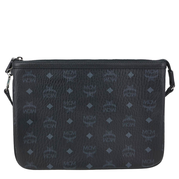MCM Medium Visetos Canvas Wristlet Black