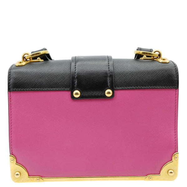 PRADA Cahier City Calf Saffiano Leather Shoulder Bag Pink