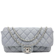 CHANEL Classic Flap Quilted Leather Shoulder Bag Grey
