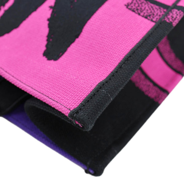CHRISTIAN DIOR Book Miss Dior Graffiti Embroidered Canvas Tote Bag Pink