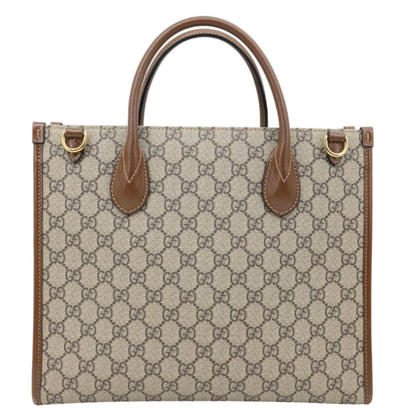 GUCCI Interlocking G Supreme Canvas Tote Bag Beige 659983