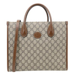 GUCCI Interlocking G Supreme Canvas Tote Bag Beige 659983