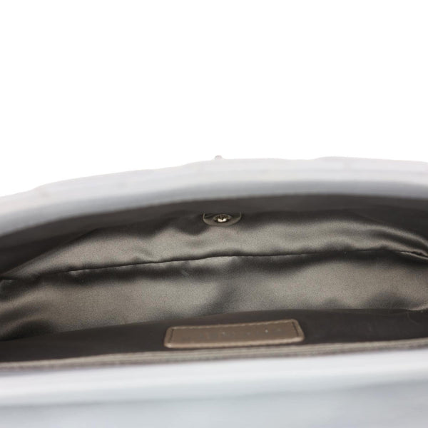 CHANEL Classic Flap Quilted Leather Shoulder Bag Grey