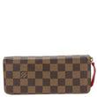 LOUIS VUITTON Clemence Damier Ebene Zippy Wallet Brown