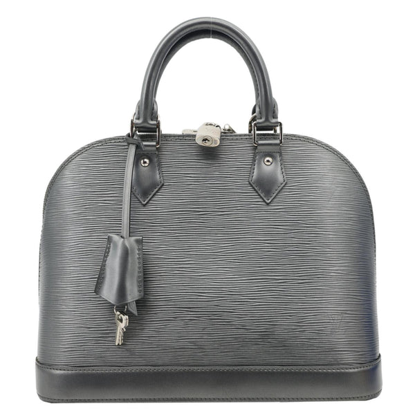 LOUIS VUITTON Alma PM Epi Leather Satchel Bag Metallic Grey