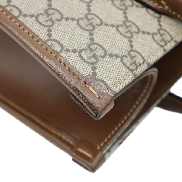 GUCCI Interlocking G Supreme Canvas Tote Bag Beige 659983