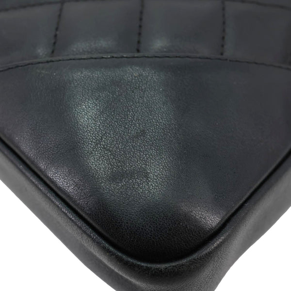 CHANEL Cambon Ligne Leather Messenger Bag Black