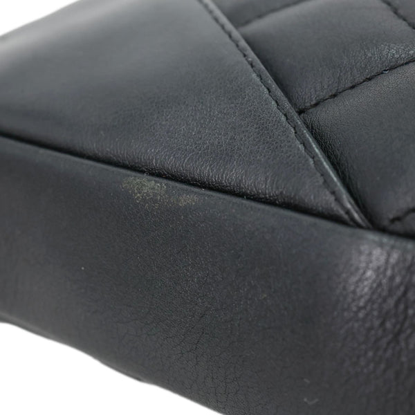 CHANEL Cambon Ligne Leather Messenger Bag Black