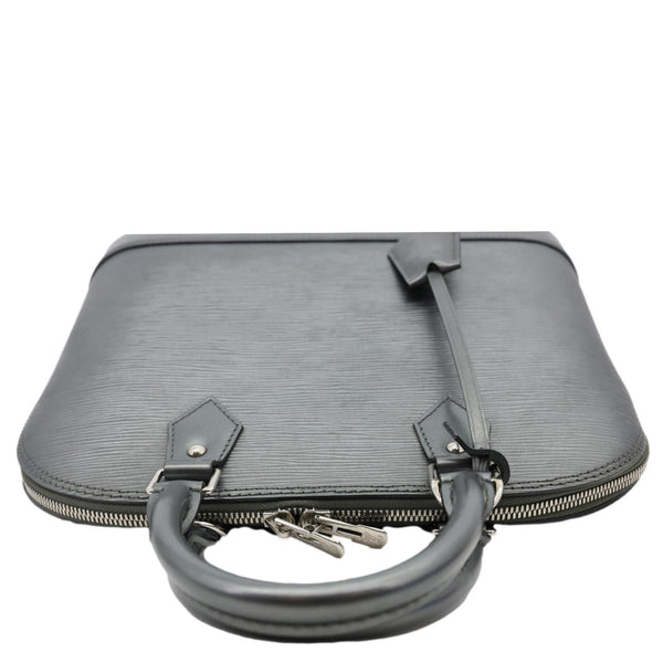 LOUIS VUITTON Alma PM Epi Leather Satchel Bag Metallic Grey