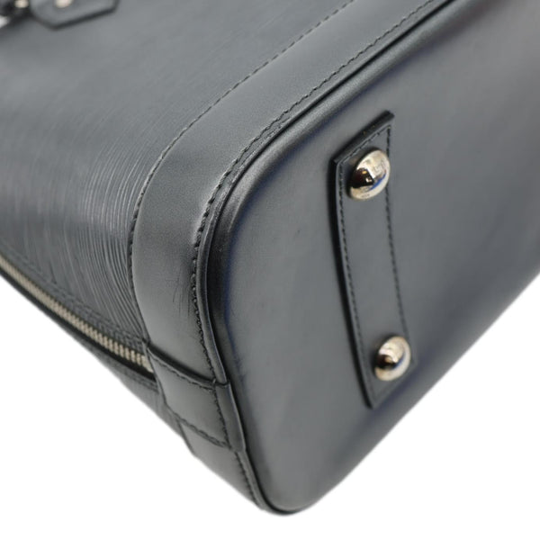 LOUIS VUITTON Alma PM Epi Leather Satchel Bag Metallic Grey