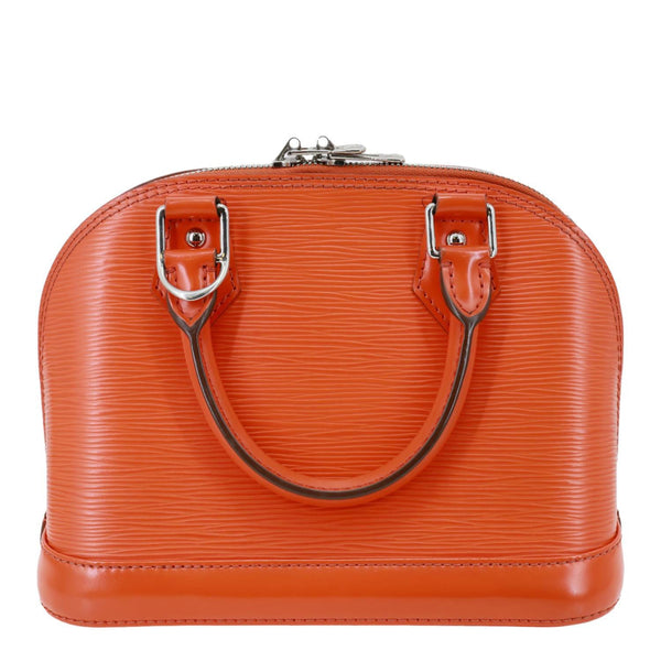 LOUIS VUITTON Alma BB Epi Leather Satchel Bag Orange