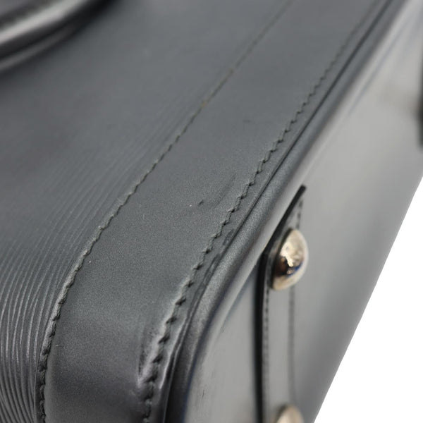 LOUIS VUITTON Alma PM Epi Leather Satchel Bag Metallic Grey