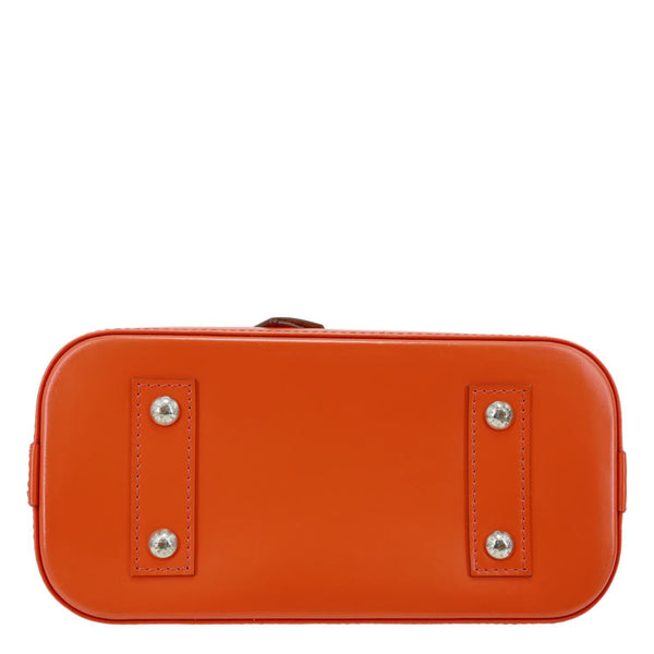 LOUIS VUITTON Alma BB Epi Leather Satchel Bag Orange