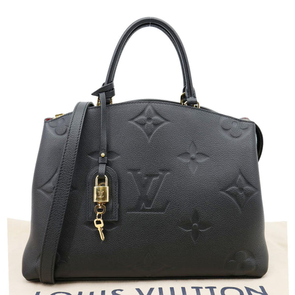 LOUIS VUITTON Grand Palais MM Monogram Empreinte Leather Shoulder Bag Black