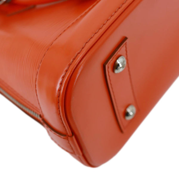LOUIS VUITTON Alma BB Epi Leather Satchel Bag Orange