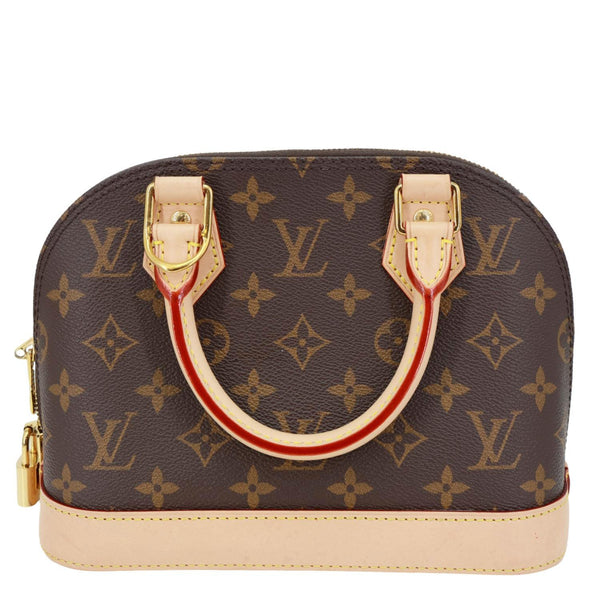 LOUIS VUITTON Alma BB Monogram Canvas Crossbody Bag Brown