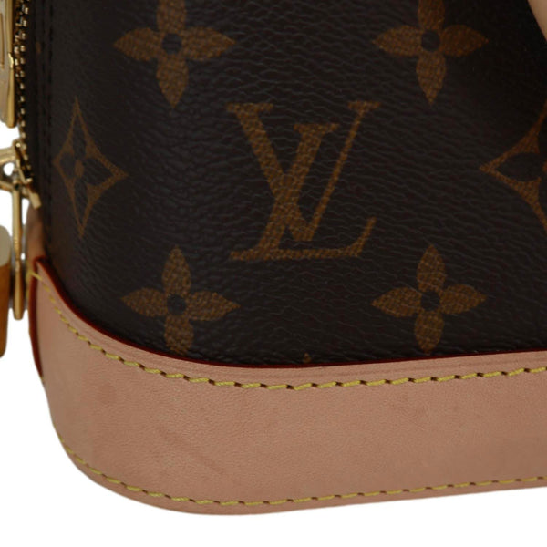 LOUIS VUITTON Alma BB Monogram Canvas Crossbody Bag Brown