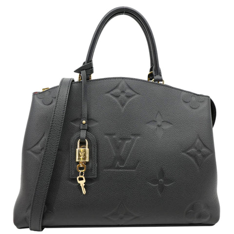 LOUIS VUITTON Grand Palais MM Monogram Empreinte Leather Shoulder Bag Black