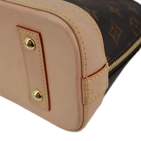 LOUIS VUITTON Alma BB Monogram Canvas Crossbody Bag Brown