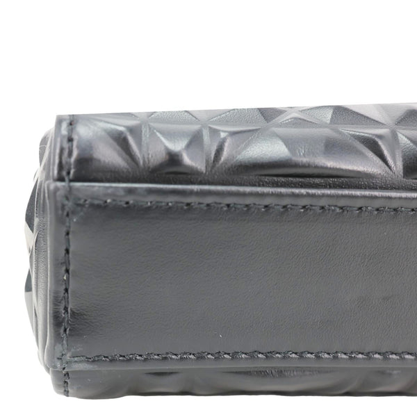 CHRISTIAN DIOR Lady D-Joy Diamond Motif Chain Shoulder Bag Black