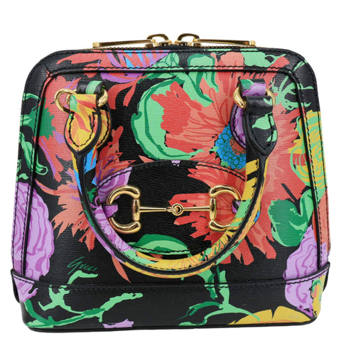 GUCCI Horsebit 1955 Mini  Leather Crossbody Bag Multicolor 640716