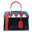 PRADA Esplanade Medium Saffiano City Calfskin Leather Crossbody Bag Navy Blue