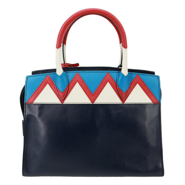 PRADA Esplanade Medium Saffiano City Calfskin Leather Crossbody Bag Navy Blue