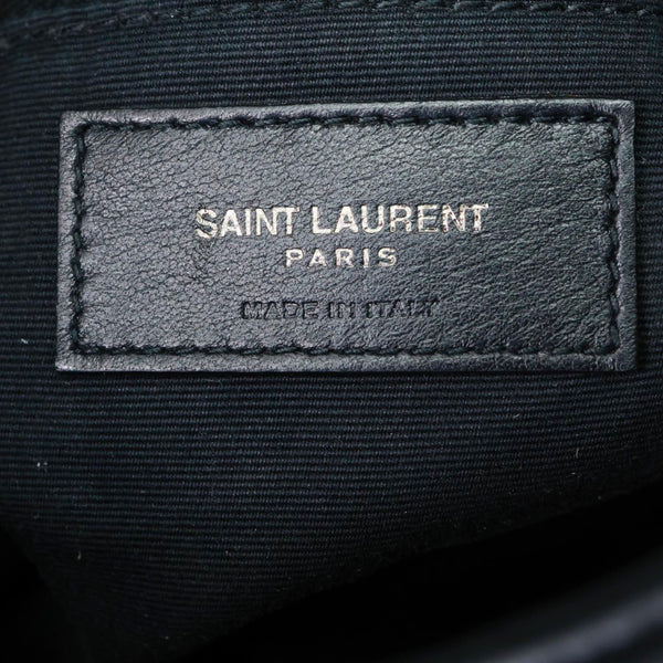 YVES SAINT LAURENT Toy Loulou Puffer Quilted Lambskin Leather Crossbody Bag Black
