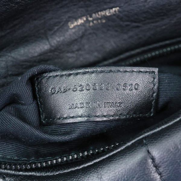 YVES SAINT LAURENT Toy Loulou Puffer Quilted Lambskin Leather Crossbody Bag Black