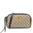 GUCCI Marmont Small Monogram Canvas Camera Crossbody Bag Beige 447632
