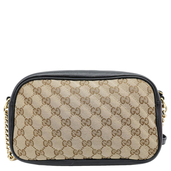 GUCCI Marmont Small Monogram Canvas Camera Crossbody Bag Beige 447632