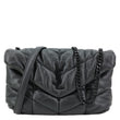 YVES SAINT LAURENT Toy Loulou Puffer Quilted Lambskin Leather Crossbody Bag Black