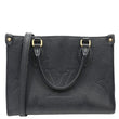 LOUIS VUITTON Onthego PM Giant Monogram Empreinte Leather Shoulder Bag Black
