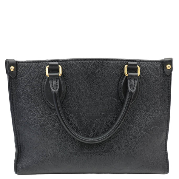 LOUIS VUITTON Onthego PM Giant Monogram Empreinte Leather Shoulder Bag Black