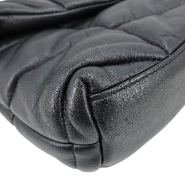 YVES SAINT LAURENT Toy Loulou Puffer Quilted Lambskin Leather Crossbody Bag Black