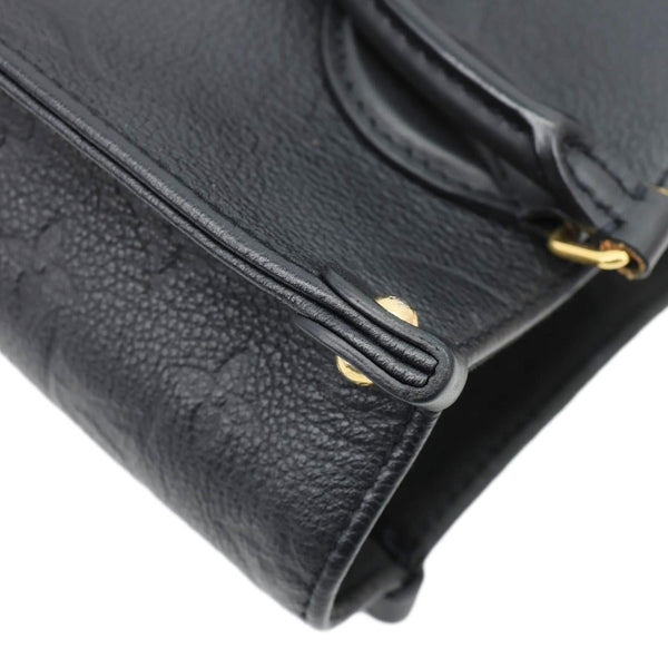 LOUIS VUITTON Onthego PM Giant Monogram Empreinte Leather Shoulder Bag Black