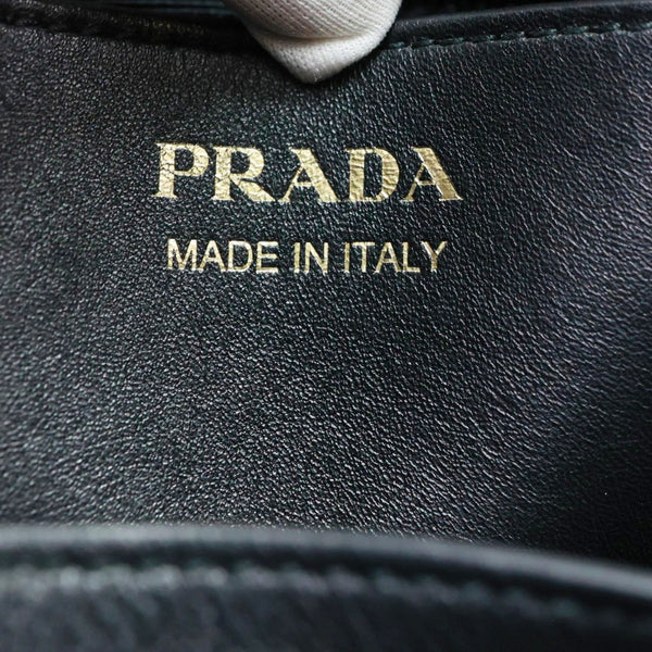PRADA Esplanade Medium Saffiano City Calfskin Leather Crossbody Bag Navy Blue