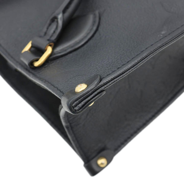 LOUIS VUITTON Onthego PM Giant Monogram Empreinte Leather Shoulder Bag Black