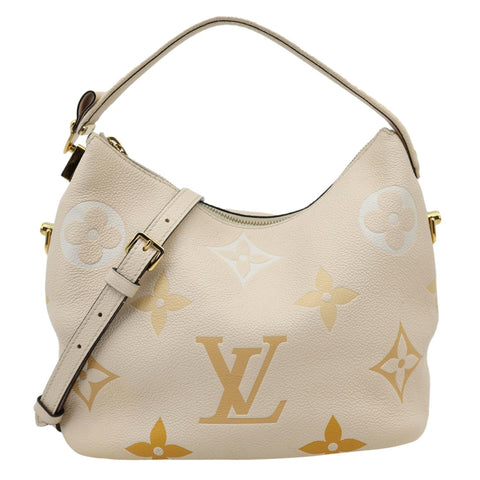 LOUIS VUITTON Marshmallow Giant By The Pool Empreinte Leather Hobo Bag Cream