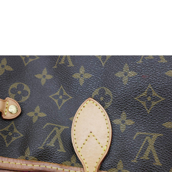 LOUIS VUITTON Neverfull MM Monogram Canvas Tote Bag Brown