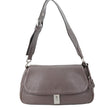 PRADA 2000s Pebbled Leather Shoulder Bag Gray