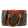 LOUIS VUITTON Pallas BB Monogram Canvas Shoulder Bag Brown