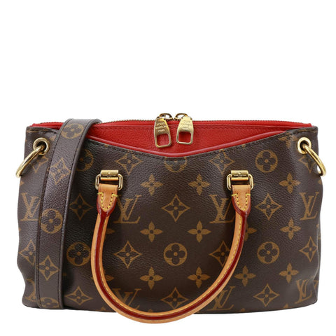 LOUIS VUITTON Pallas BB Monogram Canvas Shoulder Bag Brown