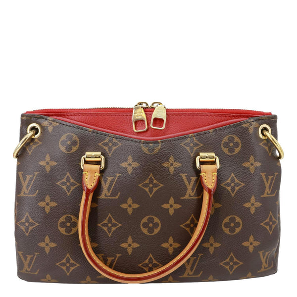 LOUIS VUITTON Pallas BB Monogram Canvas Shoulder Bag Brown