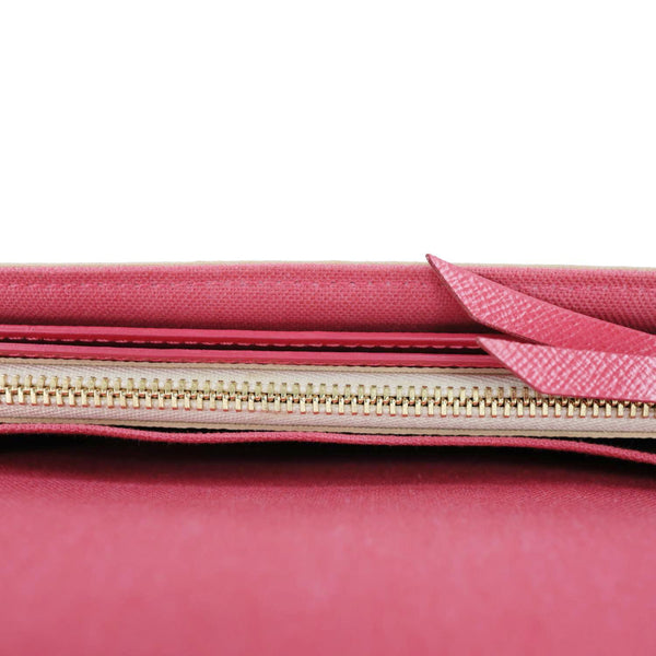 LOUIS VUITTON Studded Pochette Felicie Damier Azur Crossbody Bag Fuchsia