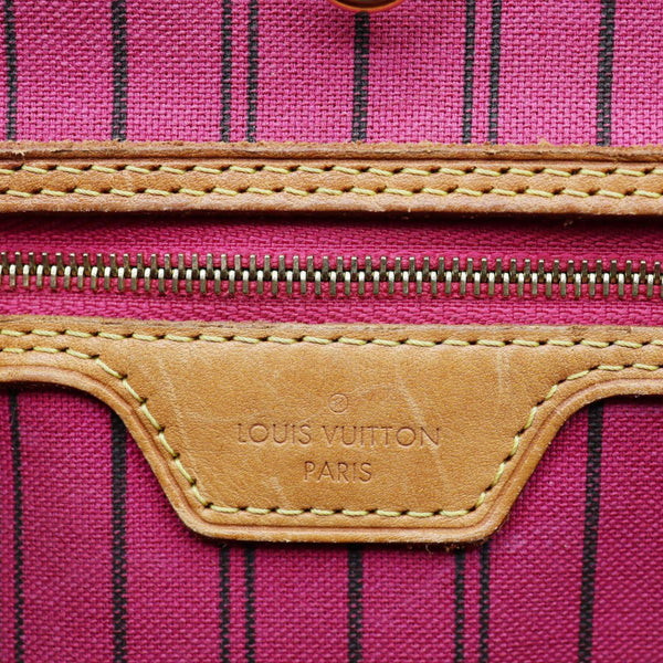 LOUIS VUITTON Neverfull MM Monogram Canvas Tote Bag Brown