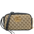 GUCCI Marmont Small Monogram Canvas Crossbody Camera Bag Beige 447632