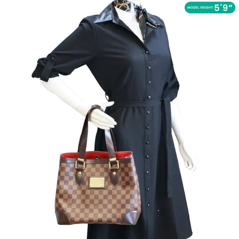LOUIS VUITTON Hampstead PM Damier Ebene Hobo Shoulder Bag Brown