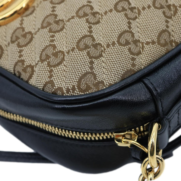 GUCCI Marmont Small Monogram Canvas Crossbody Camera Bag Beige 447632